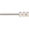 CARILLO HOME - Bastone tenda acciaio satinato terminale Tubo Quadro Linea Oro - Estensibile da 160 a 300 cm