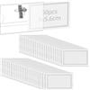 QWORK® 50 Pezzi porta badge orizzontale in plastica trasparenti, con spilla e clip, per lavoro, conferenza, esposizione - 90 mm x 56 mm