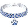 RayMinsino Collare per animali domestici con diamanti, diamante regolabile in cristallo, elastico, per gatti e cani, piccola collana per animali domestici