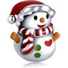 Annmors Ciondolo charm di pupazzo di neve con cappello di Natale, argento sterling 925 con zirconia cubica, ciondolo regalo per feste e compleanni per donne e ragazze.