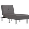 vidaXL Sdraio Grigia in Similpelle, divano, divano per camera da letto, seduta, chaise longue reclinabile, divano per soggiorno, seduta da salotto