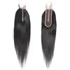 FEICUI Chiusura dei capelli umani 2x6 HD chiusura in pizzo brasiliano capelli umani chiusura per donne nere capelli lisci naturali Remy morbido pizzo svizzero 30,5 cm