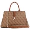 GUESS Zamira Luxury Satchel Latte Logo