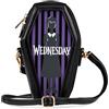 Wednesday Borsa Bambina Adolescenti Borsetta Tracolla Ragazza con Cinturino Rimovibile Viaggi Shopping Gotico Idee Regalo