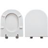 Ceramica azzurra Copriwater Azzurra Comoda compatibile in poliestere bianco