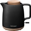 Concept RK0086 Elegante bollitore elettrico in ceramica, 1 l, nero