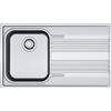 Franke Lavello Cucina 1 Vasca da Incasso con Gocciolatoio a Destra Larghezza 86 Cm materiale Acciaio Inox Serie Smart colore Acciaio - 101.0356.760