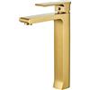 Leekayer Rubinetto per bagno Rubinetto alto monocomando Rubinetto per lavabo moderno dorato dorato Miscelatore Rubinetto in ottone moderno Leekayer