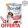 Monge Dog Fresh Adult Vitello - Lattina Da 400 Gr - CONFEZIONE RISPARMIO