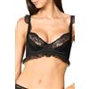 Goldenpoint Donna Intimo Bustier Lolita in Pizzo e Tulle con Spalline Regolabili e Chiusura Posteriore con Gancetto