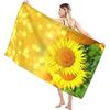 Generic 3D Telo Da Mare Microfibia Fiore Di Girasole Asciugamano Da Spiaggia Rettangolo Telo Mare Grande Assorbente Coperta Antisabbia Stampato Leggero Per Il Yoga E Fitness 90 X 180 Cm