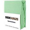 DH DEIN . HAUS DH DEIN.HAUS - Lenzuolo in spugna con angoli elasticizzati, 120 x 200 cm, in cotone, con elastico, facile da pulire, colore: Verde celadon