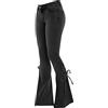 NOAGENJT Jeans Neri Donna Vita Bassa Pantaloni Donna Felpati Vita Alta Pantaloni Termici Donna Trekking Pantaloni da Trekking Donna Estivi con Cerniera Bottoni A-Nero 19.99