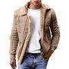 NOAGENJT Giubbotto Uomo Invernale Cardigan da uomo in lana invernale a maniche corte in caldo Giacca casual con cerniera con cerniera Cappotto solido allentato all'aperto Winterjacke