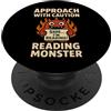 Reader Librarian Gift Teacher Fantasy Bo Libro Drago Lettura Mostro Divertente Lettura Amante dei PopSockets PopGrip Adesivo