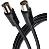 Maplin Cavo di prolunga antenna TV, 1 m, cavo coassiale RF maschio a RF femmina