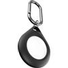 KeyBudz Secure Dock, Apple Airtag Ciondolo in silicone con moschettone, nero (2 pezzi)