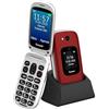 Funker E350 MAX Audio3 Plus 4G, telefono cellulare con coperchio facile da usare, tasti schermo grandi, audio Pro compatibile con apparecchi acustici, volume forte amplificatore, configurazione