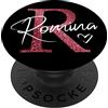 Rosé Pink Monogramm R Designs Vornamen N Romina Nome Personalizzato Lettera R Cuore Rosa PopSockets PopGrip Intercambiabile