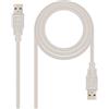 Nano Cable Nanocable - 10.01.0302 - Cavo USB 2.0, tipo A/M-A/M, maschio-beige maschio, 1.0 mts