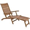 Bizzotto Steamer Poltrona, Schienale Reclinabile 3 Posizioni, Legno, Multicolore, 63x117x19 cm
