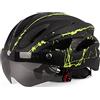 BTSEURY Casco da Ciclismo del Casco della Bicicletta per Il Casco Protettivo delle Donne degli Uomini Adulti con la Visiera Magnetica