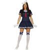 FIESTAS GUIRCA | Costume da Marinara Donna (42-44/L) - Vestito e Cappello - Costumi da Militare, Pilota e Anni '40 per Halloween, Carnevale e Feste in Maschera - Ideale per Donna - Blu e Bianco