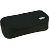 Grafoplás - Astuccio scolastico a 3 scomparti, rettangolare bit & Bobs nero, grande scomparto principale rigido, tasca interna griglia, scomparto intermedio con fascia elastica per 12 matite, Nero