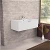 Inda Mobile bagno 100 cm Bianco opaco con 1 cassetto e lavabo opaco - Topazio