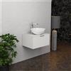 Inda Mobile bagno 60 cm Bianco opaco con 1 cassetto e lavabo in appoggio - Topazio