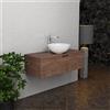 Inda Mobile bagno 100 cm Rovere castano con 1 cassetto e lavabo in appoggio - Topazio