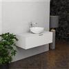 Inda Mobile bagno 100 cm Bianco opaco con 1 cassetto e lavabo in appoggio - Topazio