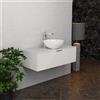 Inda Mobile bagno 100 cm Bianco lucido con 1 cassetto e lavabo in appoggio - Topazio
