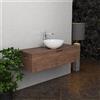 Inda Mobile bagno 120 cm Rovere castano con 1 cassetto e lavabo in appoggio - Topazio