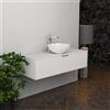 Inda Mobile bagno 120 cm Bianco opaco con 1 cassetto e lavabo in appoggio - Topazio