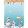 Carta di riso Candy Christmas pupazzi di neve Stamperia