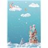 Carta di riso Candy Christmas casetta di marzapane Stamperia