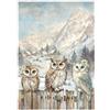 Carta di riso The Owl's House 3 gufetti Stamperia