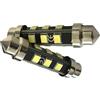 CARALL 24V Lampada Led Siluro T11 C5W smd 2835 No Polarità 360 Gradi Bianco Freddo Durata Garantita (42mm)