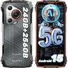 Blackview BL7000 Rugged Smartphone 5G, 24GB+256GB Telefono Indistruttibile, Android 15 Celluare Antiurto, 6.78" FHD+120Hz, 32MP+50MP+20MP Visione Notturna, Impermeabile IP68 Dual SIM/Face ID/NFC/GPS