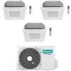 Hisense Climatizzatore a Cassetta 4 Vie Trial Split ACT 9+9+9 con 3AMW52U4RJC Inverter R32 Wi-Fi Optional Classe A++ ,