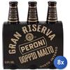 Peroni 8x Stock Birra Peroni Bottiglia Doppio M.33X3 Gran Riserva