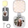 NEEWER BASICS Luce Selfie Magnetica Compatibile con MagSafe iPhone,CRI95 700lx/0.3m Ring Light Telefono LED Pieghevole con Supporto/Specchio per Zoom Trucco Foto Riprese Videoconferenza, Bianco NL48B