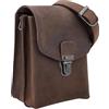Gusti Leder Gusti Marsupio in pelle Nelly - Custodia in pelle flessibile da appendere o trasportare sulla cintura, piccola borsa in pelle con fibbia per cintura, noce, Kompakt