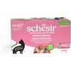 Schesir Complete Nutrition Filetti in gelatina 6 x 50 g in lattine - Tonnetto con prosciutto