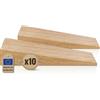 Tolux Zeppa in Legno, Zeppa in Legno Duro, Cuneo di Montaggio, Cunei di Livellamento, Fermaporta in Legno, Strumento utile in costruzione e vari progetti fai-da-te, dimensioni 70x25x15 mm, 10 pezzi