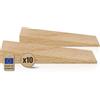 Tolux Zeppa in Legno, Zeppa in Legno Duro, Cuneo di Montaggio, Cunei di Livellamento, Fermaporta in Legno, Strumento utile in costruzione e vari progetti fai-da-te, dimensioni 65x20x12 mm, 10 pezzi