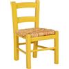 LIBEROSHOPPING SEDIOLINA baby in Legno Seduta paglia Sedia piccola per Bambino GIALLO