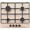 GLEM GAS - Piano Cottura GT64SA a Gas 4 Fuochi Gas da 60 cm Colore Avena con FSD
