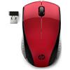 HP - Mouse Wireless 220 Sunset Red Ottico 3 Tasti 1600 DP Colore Nero / Rosso
